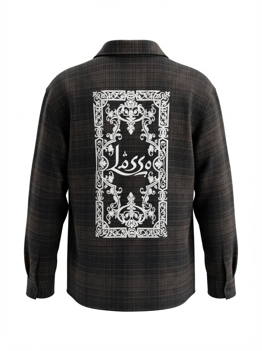 Kahverengi LS Baskı Detaylı Oversize Gömlek