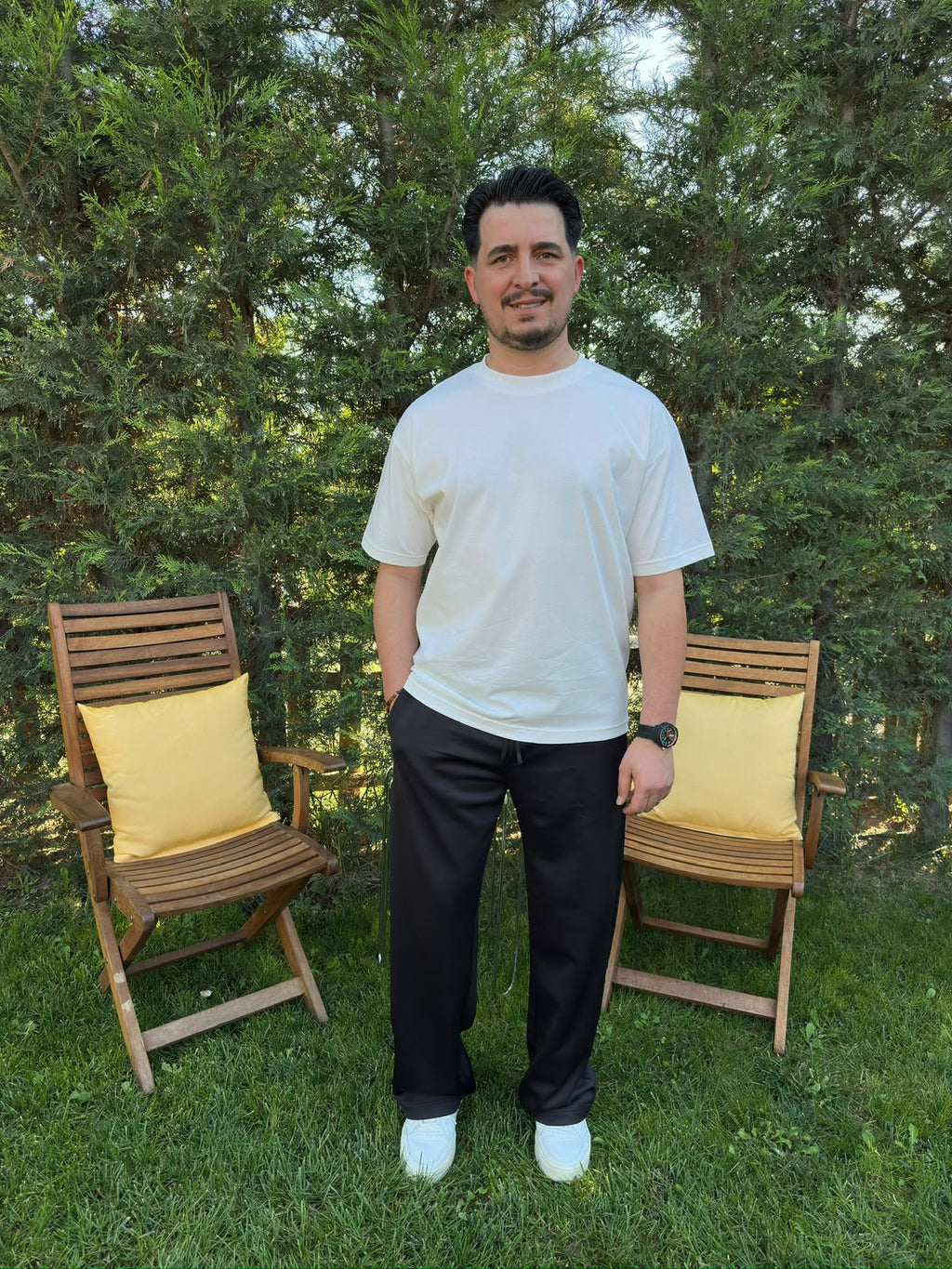 Beyaz Oversize Basic T-Shirt