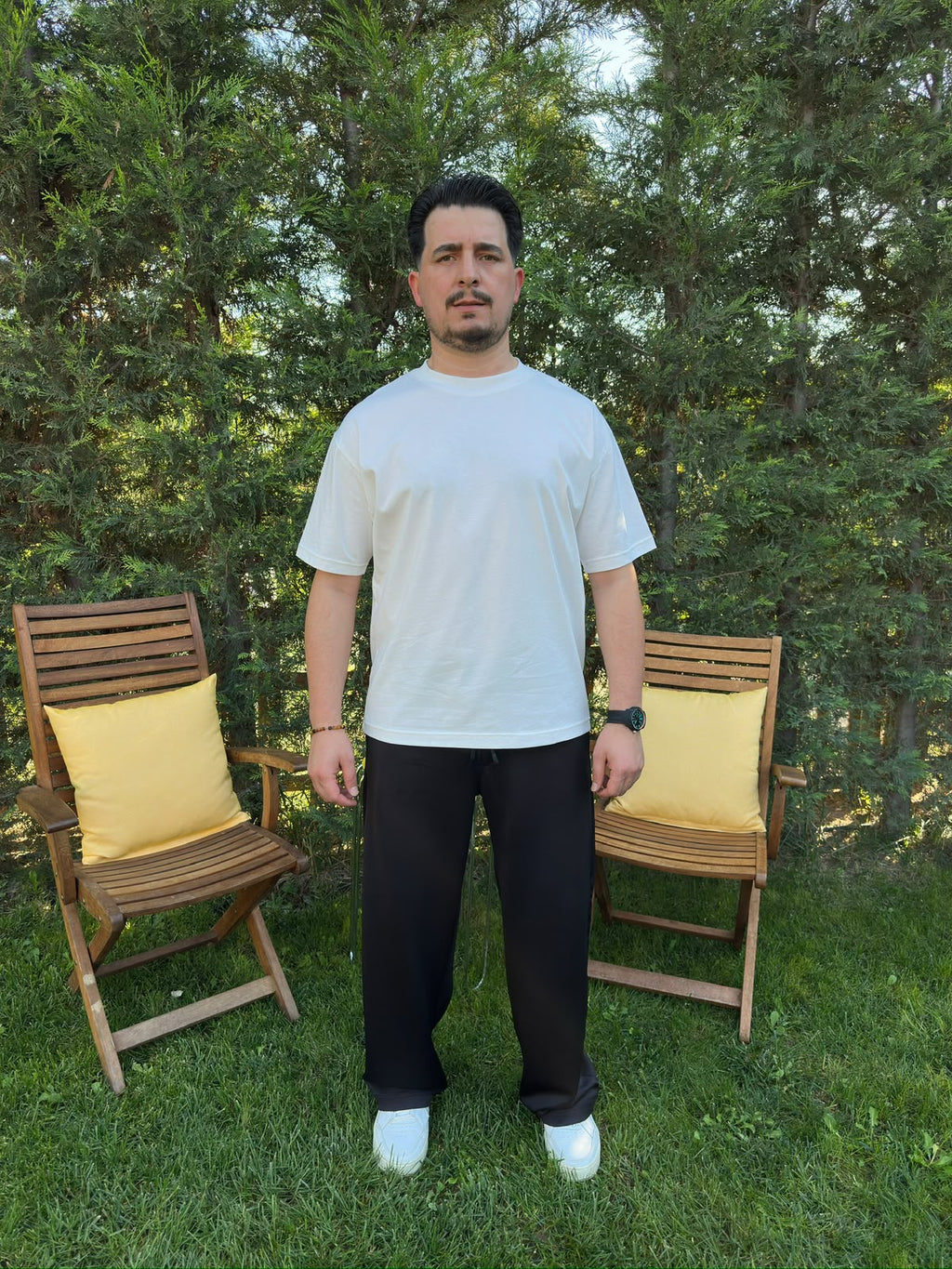 Beyaz Oversize Basic T-Shirt