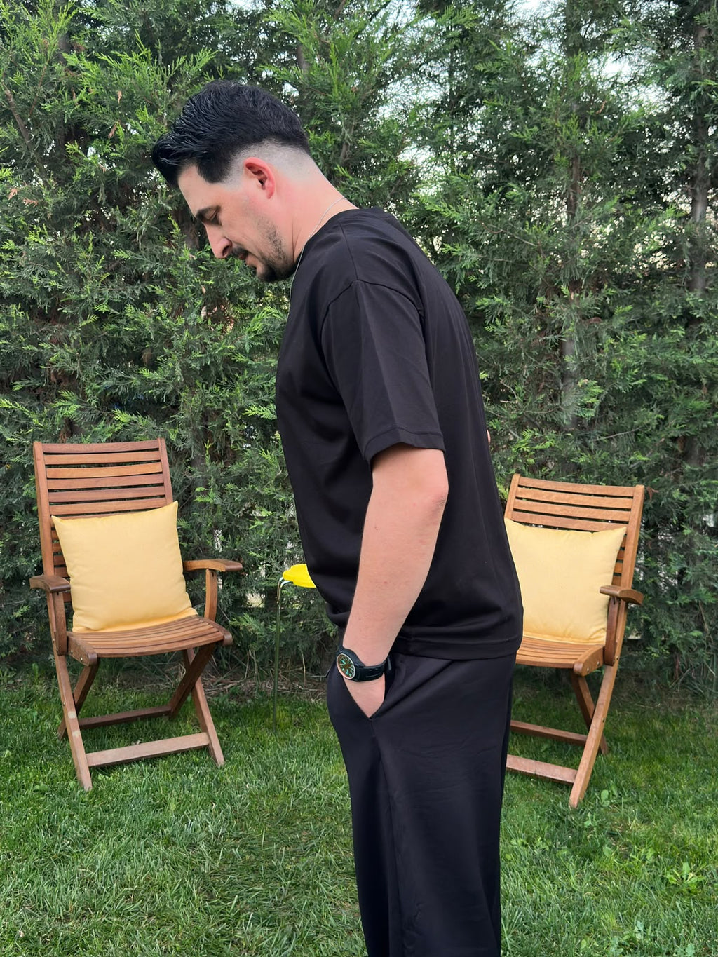 Siyah Oversize Basic T-Shirt